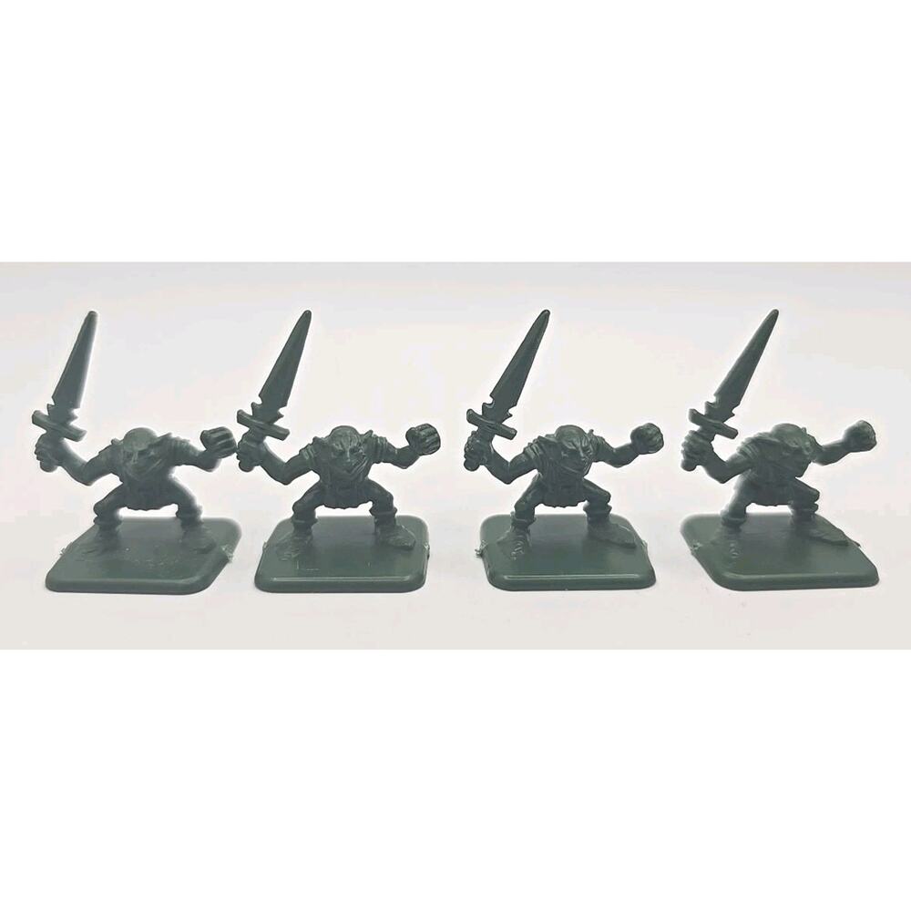 1990 Hero Quest Hero Green Figures Goblin w/ Sword Lot‎ of 4 SKU 323